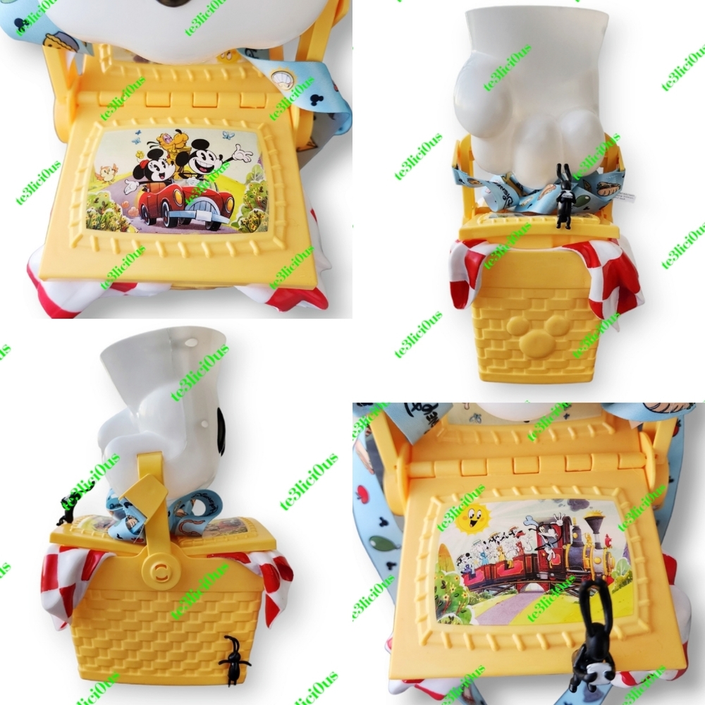 DISNEY PARKS TOONTOWN MICKEY PICNIC BASKET POPCORN BUCKET